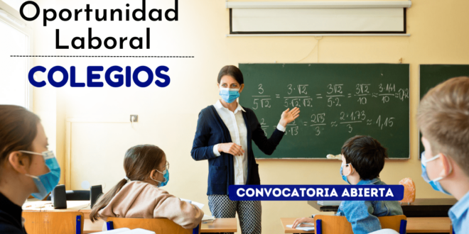 NUEVA CONVOCATORIA - COLEGIOS